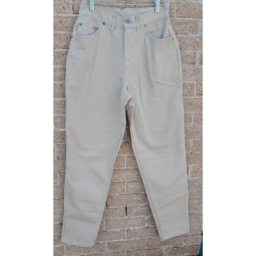 Vintage CHIC Women's Tapered Pants Sz 10 Avg Beige High Rise‎ USA Made Retro